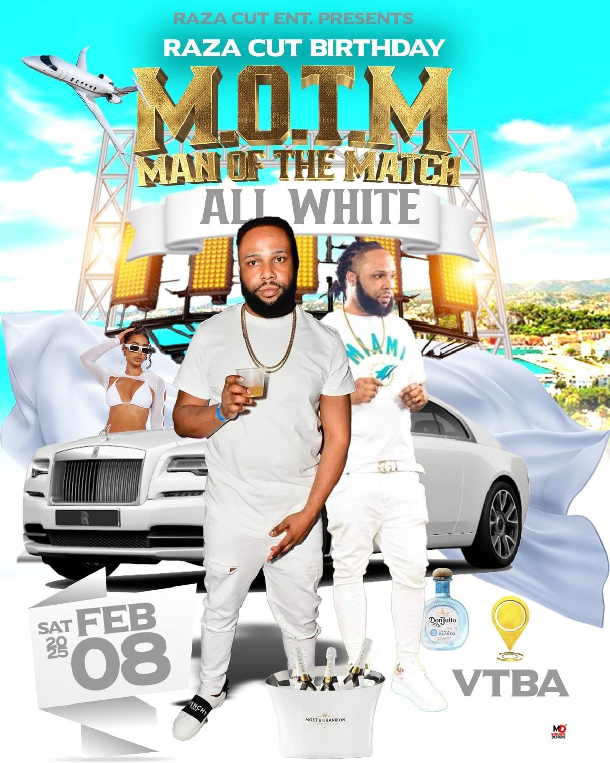 M.O.T.M | MAN OF THE MATCH | ALL WHITE