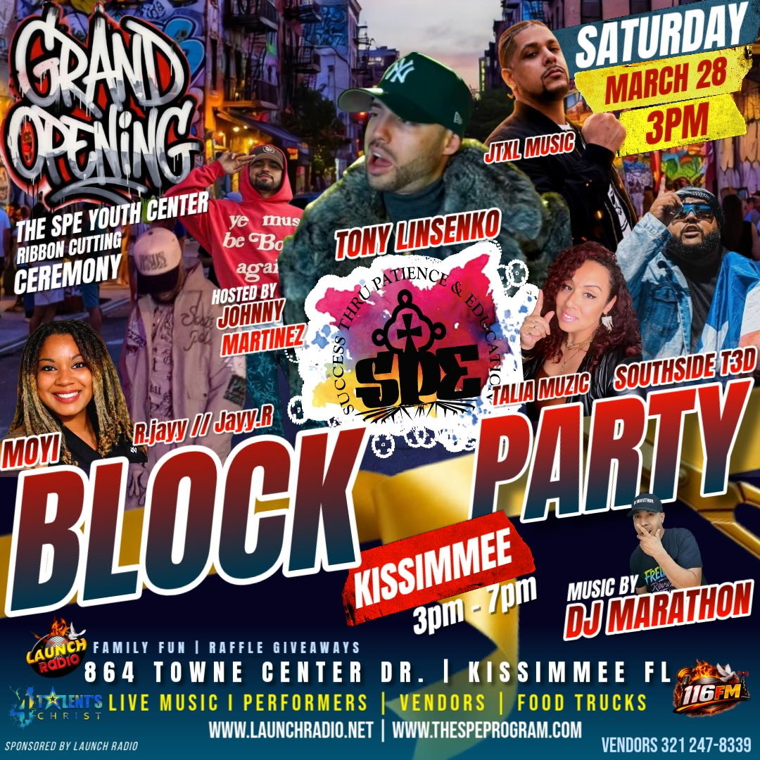 🎉 Kissimmee Set for Massive Grand Opening Block Party – Live Music, Food Trucks & Community Vibes!